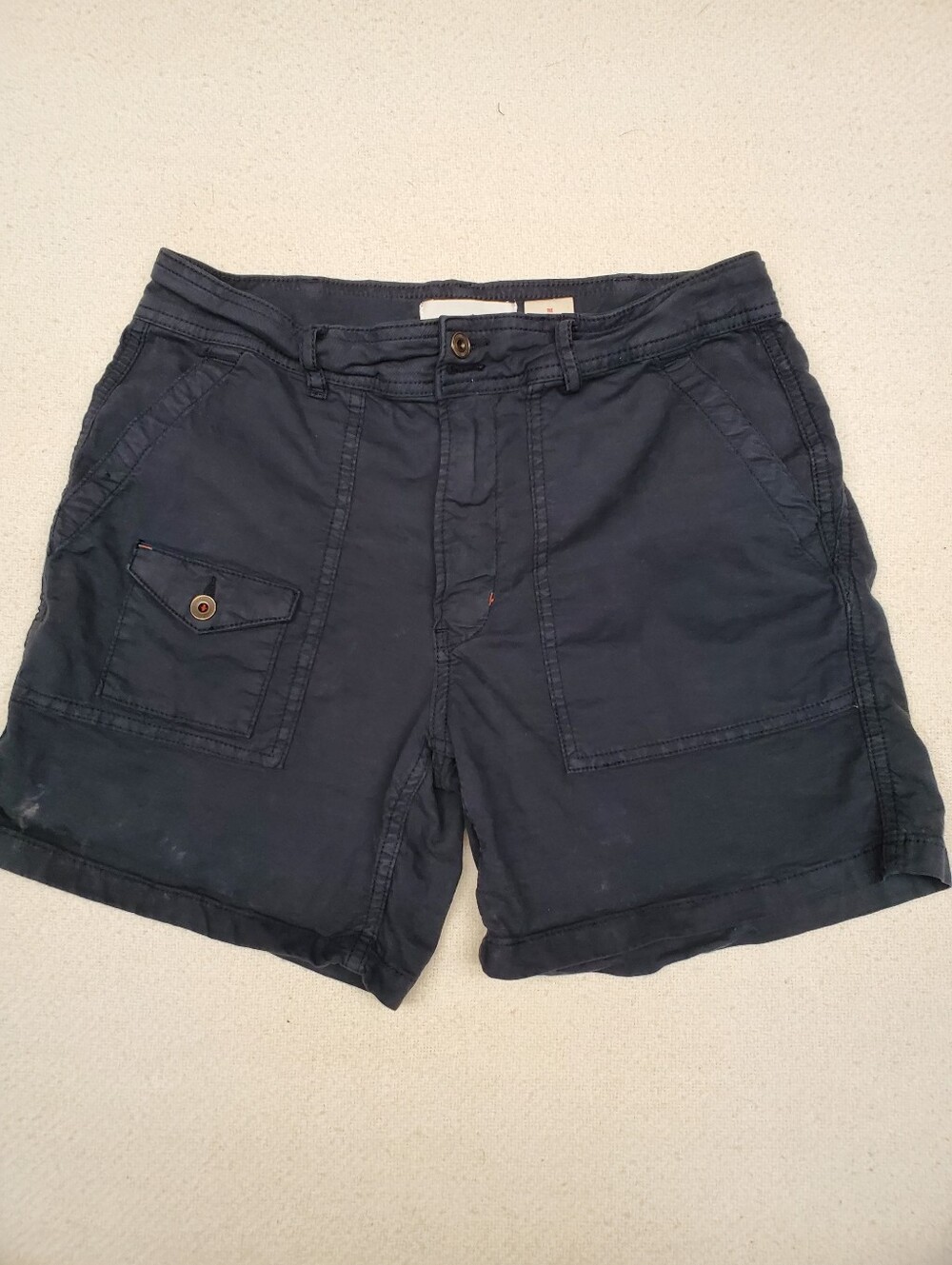 Anthropologie The Wanderer Cargo Shorts Sz 30 Navy Utility Boho Pockets